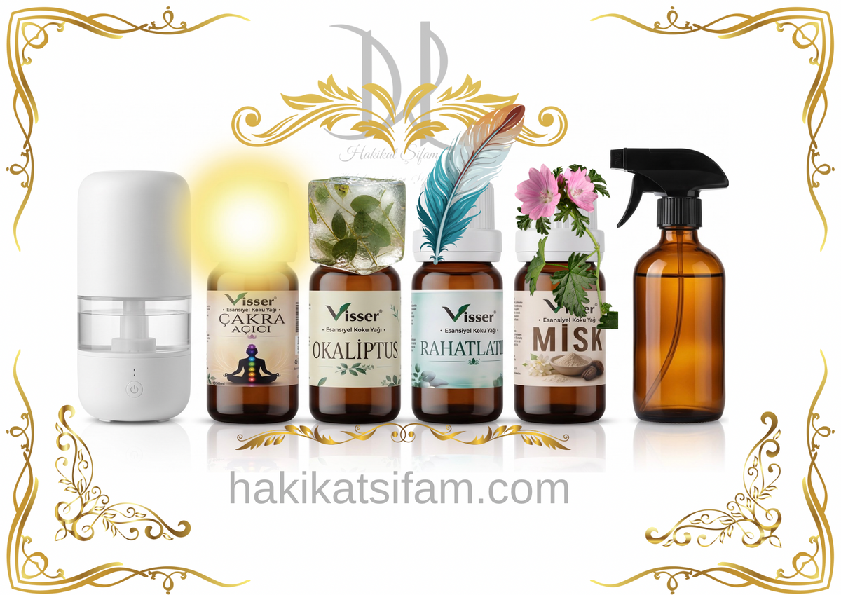 Esansiyel Koku Yağı 4’lü Set Çakra -Okaliptus-Huzur-Misk