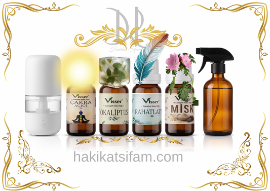 Esansiyel Koku Yağı 4’lü Set Çakra -Okaliptus-Huzur-Misk